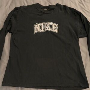 Nike Black Long Sleeve Tee with Logo